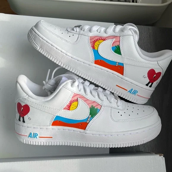 Bad Bunny Custom Shoes Air Force Nike